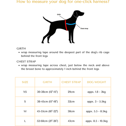 Raven One-click dog harness